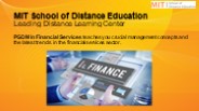 PGDM in Financial Services