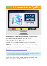 $100K Commission System for you