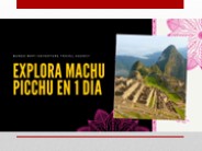 Explora Machu Picchu En 1 Día