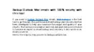 Backup Outlook Mac emails