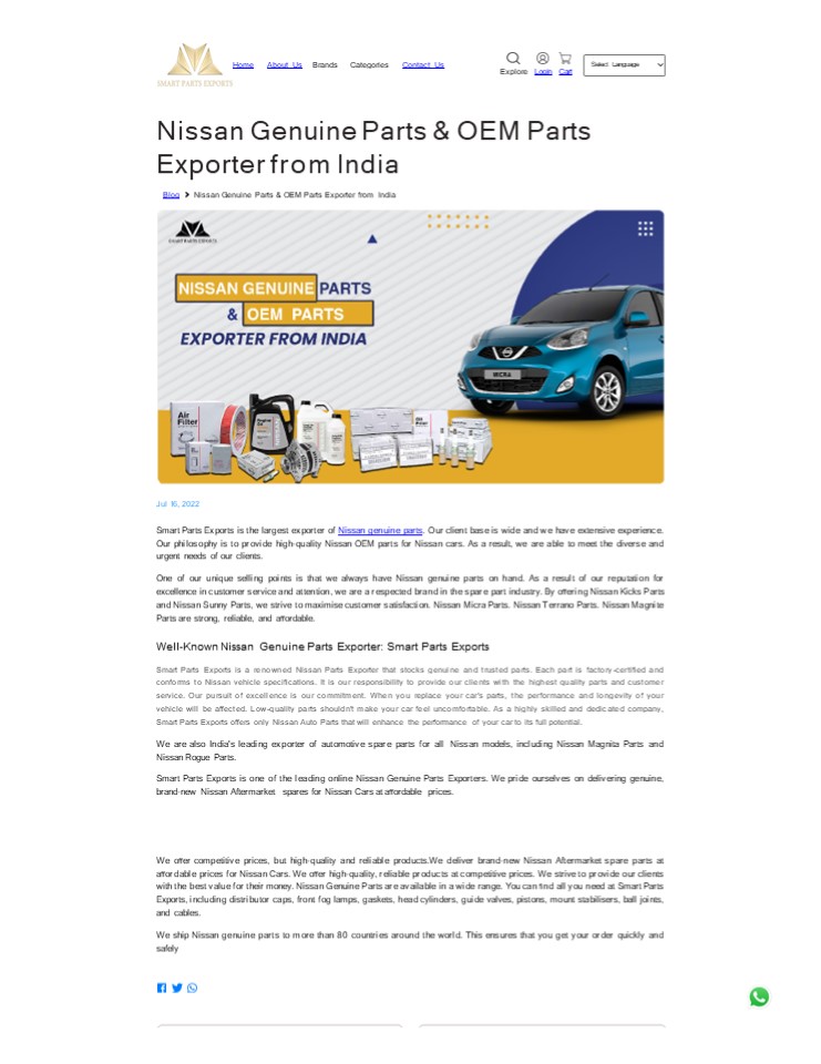 PPT – Nissan Genuine Parts: Genuine Parts Exporter from India ...