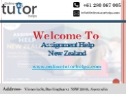 Assignment Help in New Zealand PPT