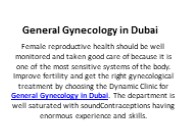 General Gynecology in Dubai