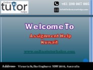 Assignment Help Kuwait PPT