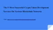 Crypto token development on blockchains
