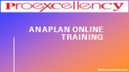 Anaplan online Training By Proexcellency.