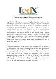 Guide to make a Proper Resume