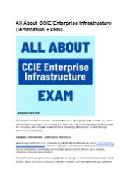 All About CCIE Enterprise Infrastructure Certification Exams