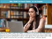 Why Enroll In French Classes In Los Angeles