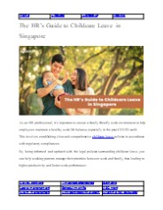 Childcare Leave Singapore
