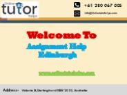 Assignment Help Edinburgh PPT