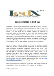 Make a Career in Civil law