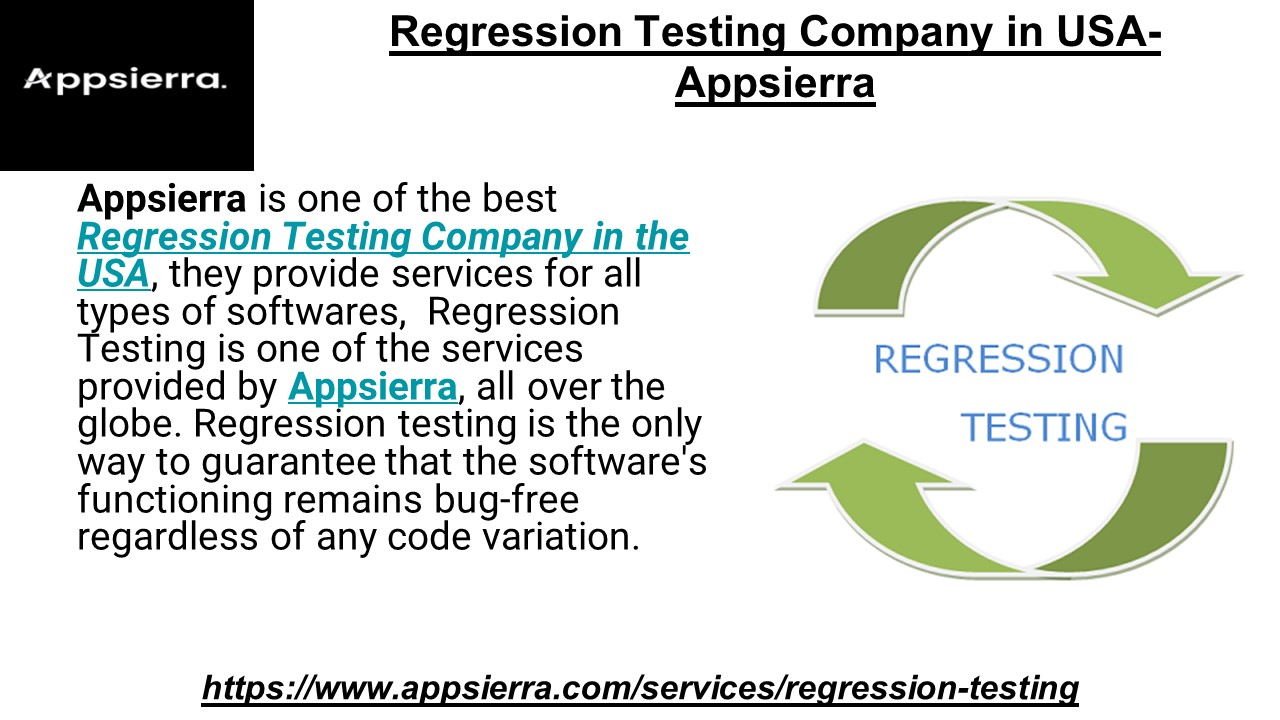 Regression Testing Company in USA- Appsierra