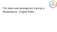 Full-stack web development training in Bhubaneswar | Digital Ratha