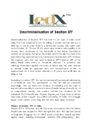 Decriminalisation of Section 377