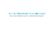 REIT VS. SYNDICATION: THE ULTIMATE GUIDE