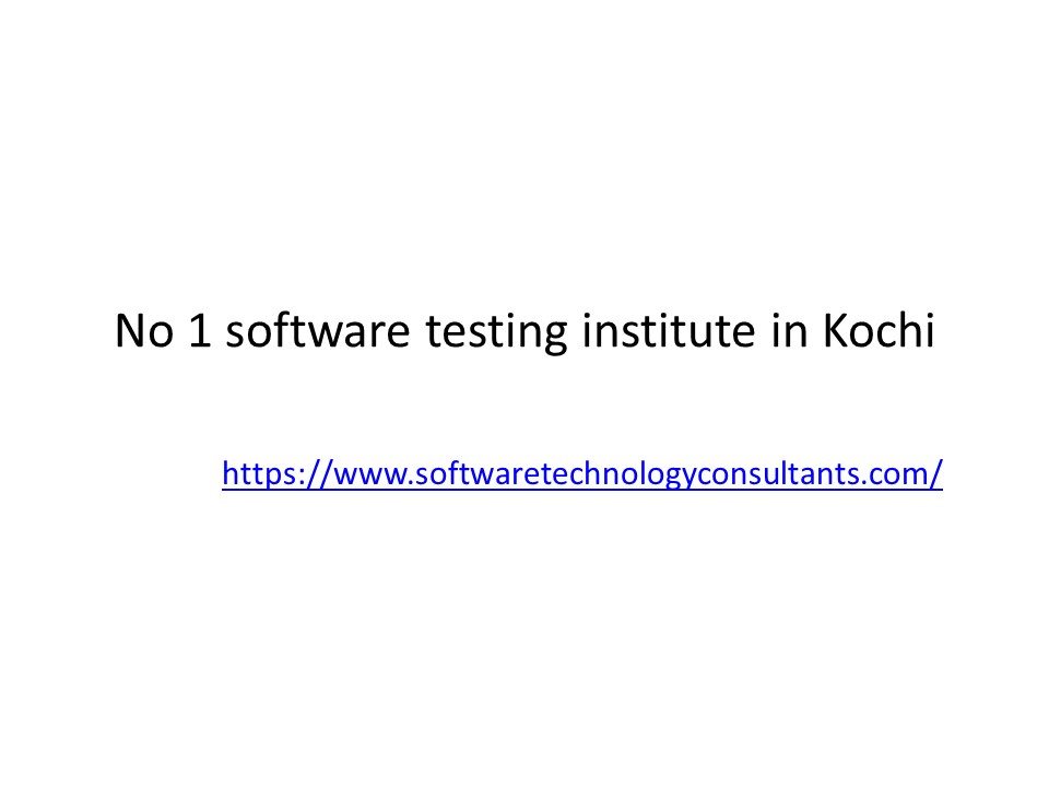 No 1 software testing institute in Kerala