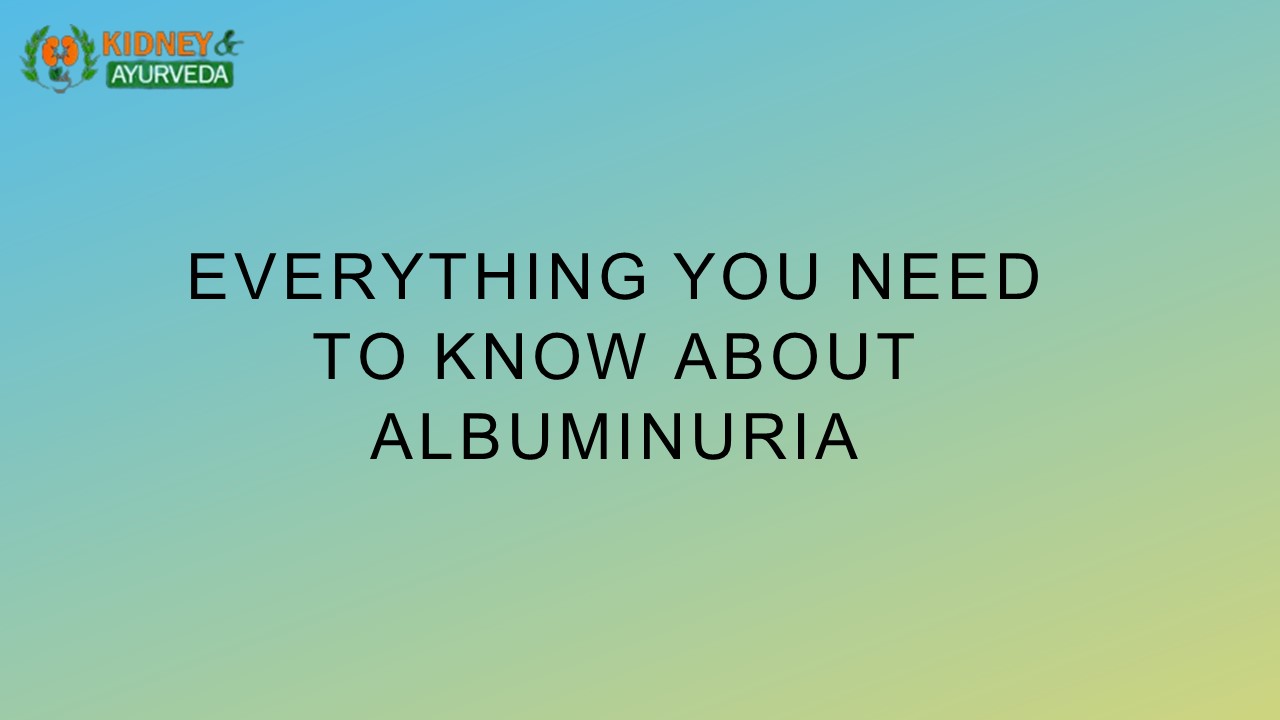 Everything You Need To Know About Albuminuria