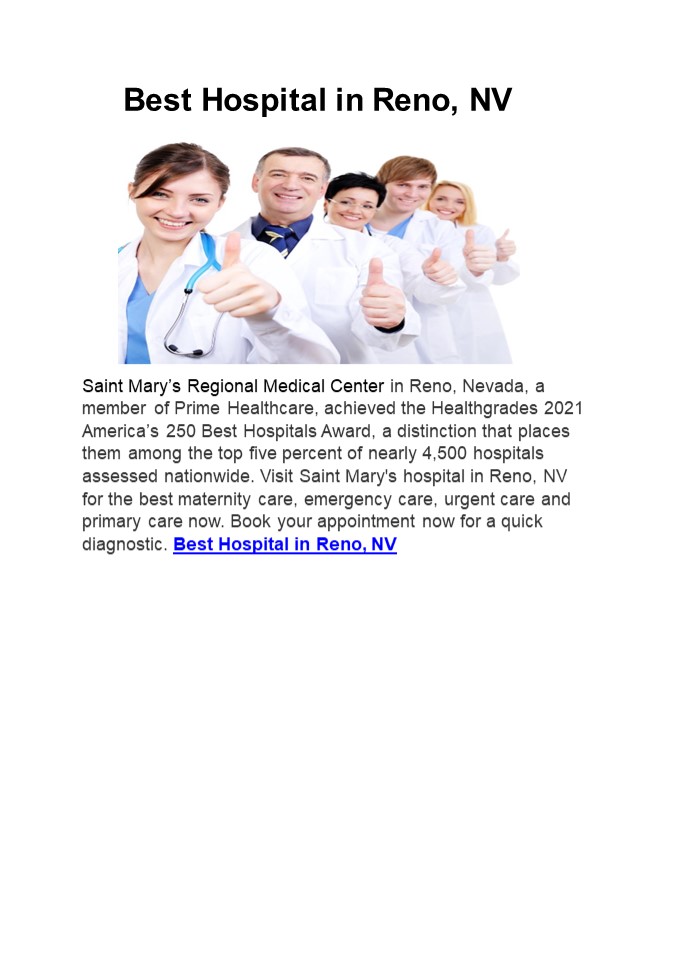 PPT Best Hospital in Reno, NV PowerPoint presentation free to download id 95629dMWI5M