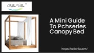 A Mini Guide To Pchseries Canopy Bed