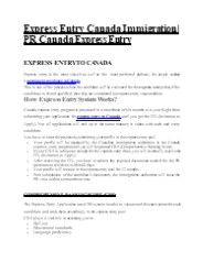 Express Entry Canada Immigration | PR Canada Express Entry