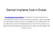 Dental Implants Cost in Dubai
