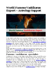 World Famous Vashikaran Expert - Astrology Support