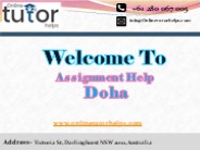Assignment Help Doha PPT
