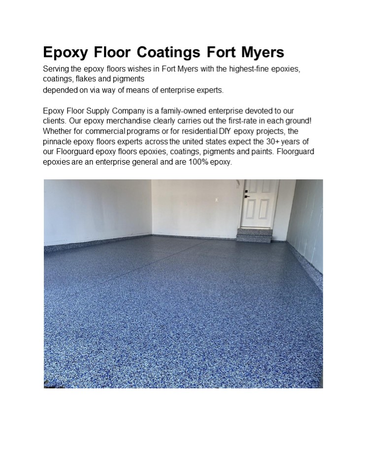 Epoxy Floor Coatings Fort Myers