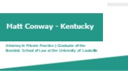 Matt Conway (Kentucky) - An Exceptional Multitasker