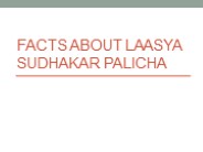 Facts About Laasya Sudhakar Palicha