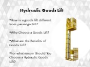 Goods Lift Manufacturers Chennai