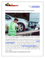 Understand What Is Roadside Assistance In Car Insurance