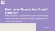 Best Jacket Brands You Should Consider