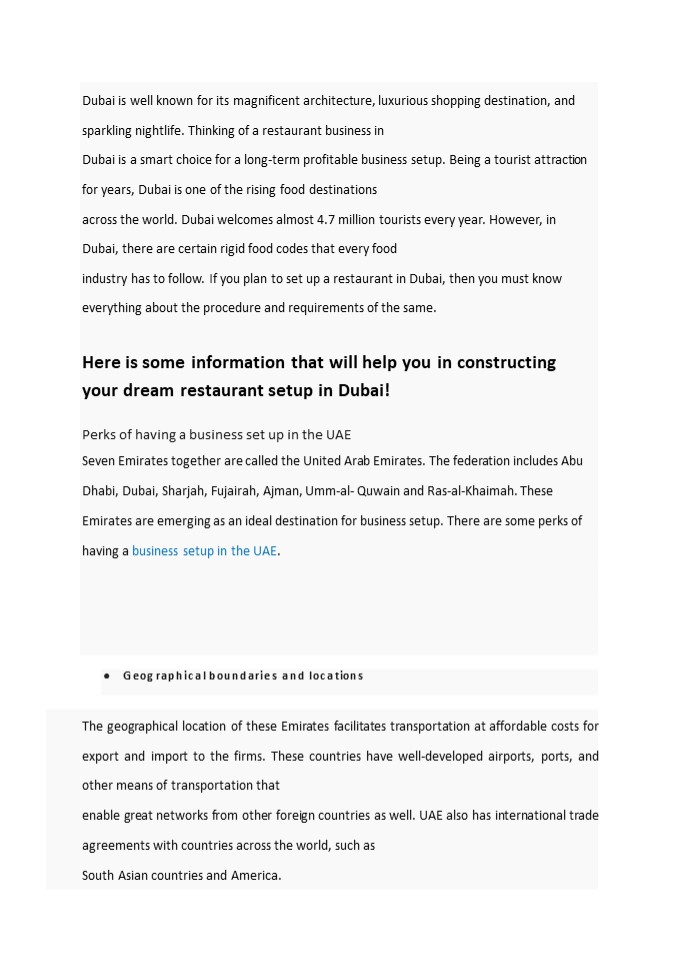 Want to Set Up a Restaurant Business in Dubai?