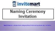 Digital Naming Ceremony Invitation Card