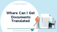 Where To Get Documents Translated?