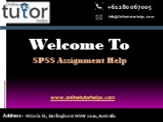 SPSS Assignment Help PPT