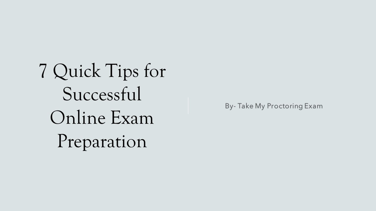 7 Quick Tips for Successful Online Exam Preparation presentation | free ...