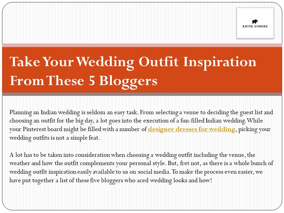 Take Your Wedding Outfit Inspiration From These 5 Bloggers