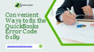 Troubleshoot QuickBooks Error 6189 With Simple Steps
