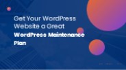 Get Best WordPress Maintenance Plan