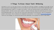 4 Things To Know About Teeth Whitening