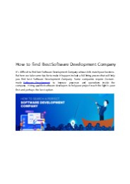 How to find Best Software Development Company