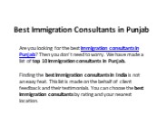 Best Immigration Consultants in Punjab