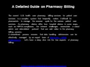 A Detailed Guide On Pharmacy Billing
