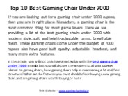 best gaming chair under 7000