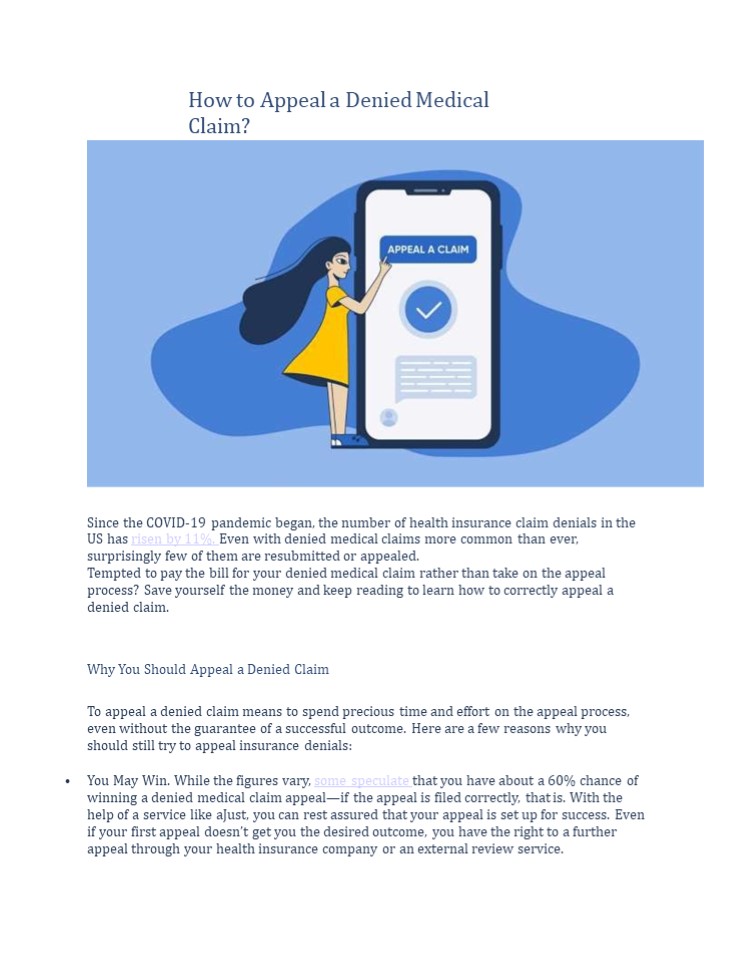 How to Appeal a Denied Medical Claim?