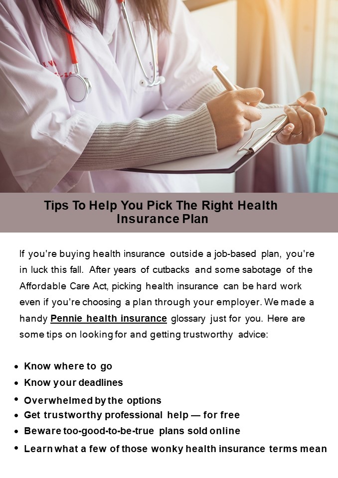 PPT Tips to help you pick the right health insurance plan PowerPoint