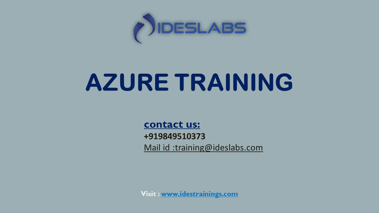 Azure Security Training - IDESTRAININGS